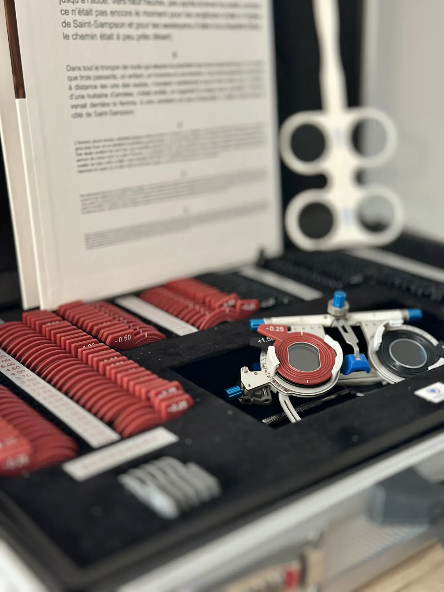 materiel de test de la vision lunette d'essai opticien